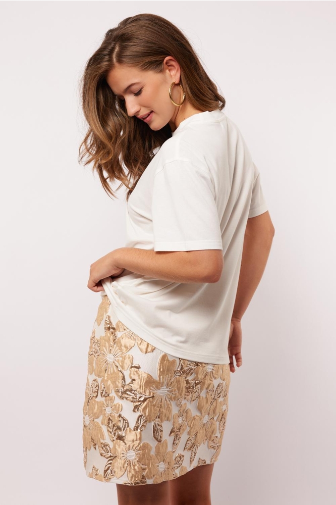 SORAYA T SHIRT 25ZFFF04 011231 OFFWHITE/FLOWER PEACH